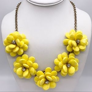 J. Crew Yellow Flower Necklace